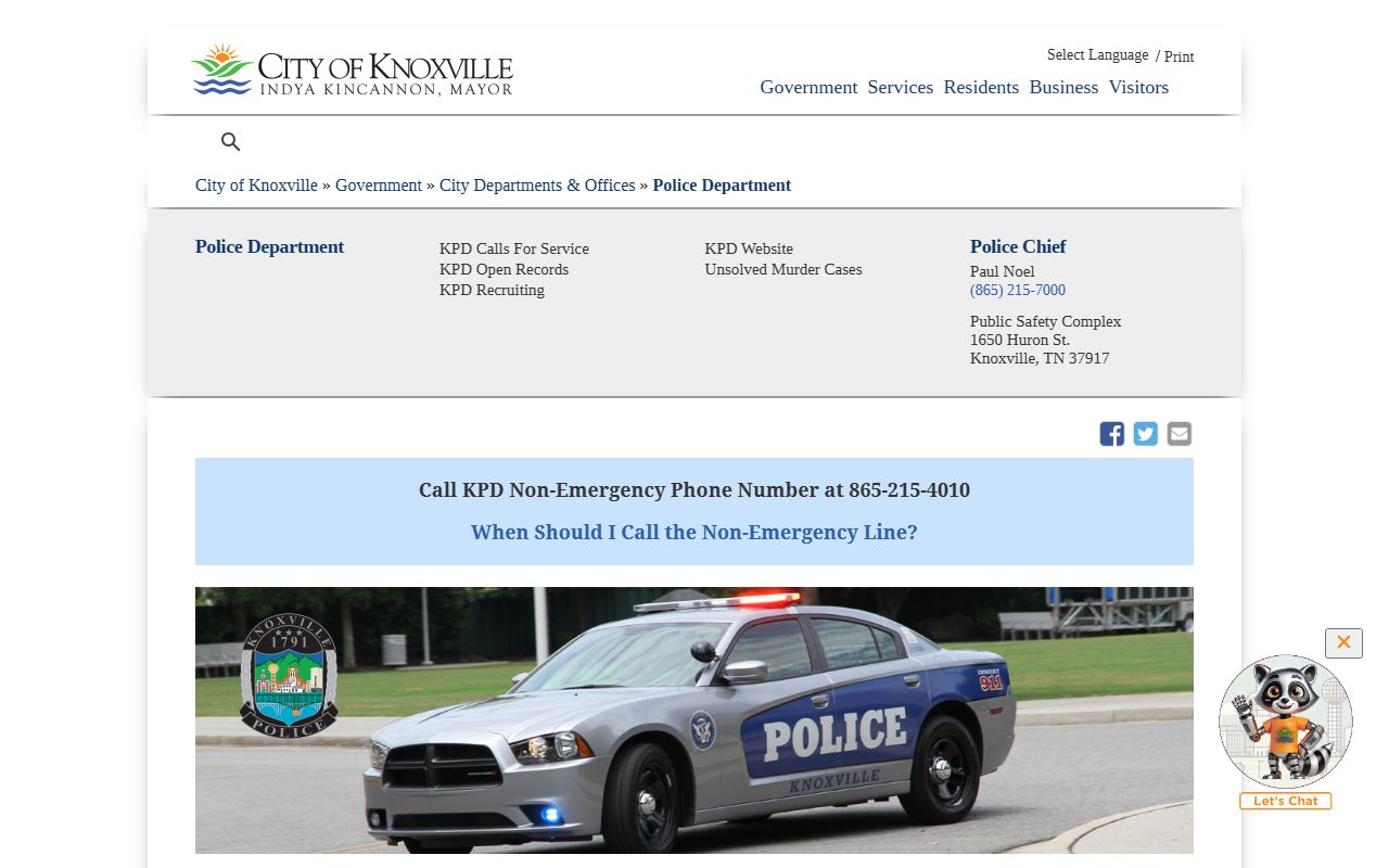 Knoxville police image for traffic ticket records