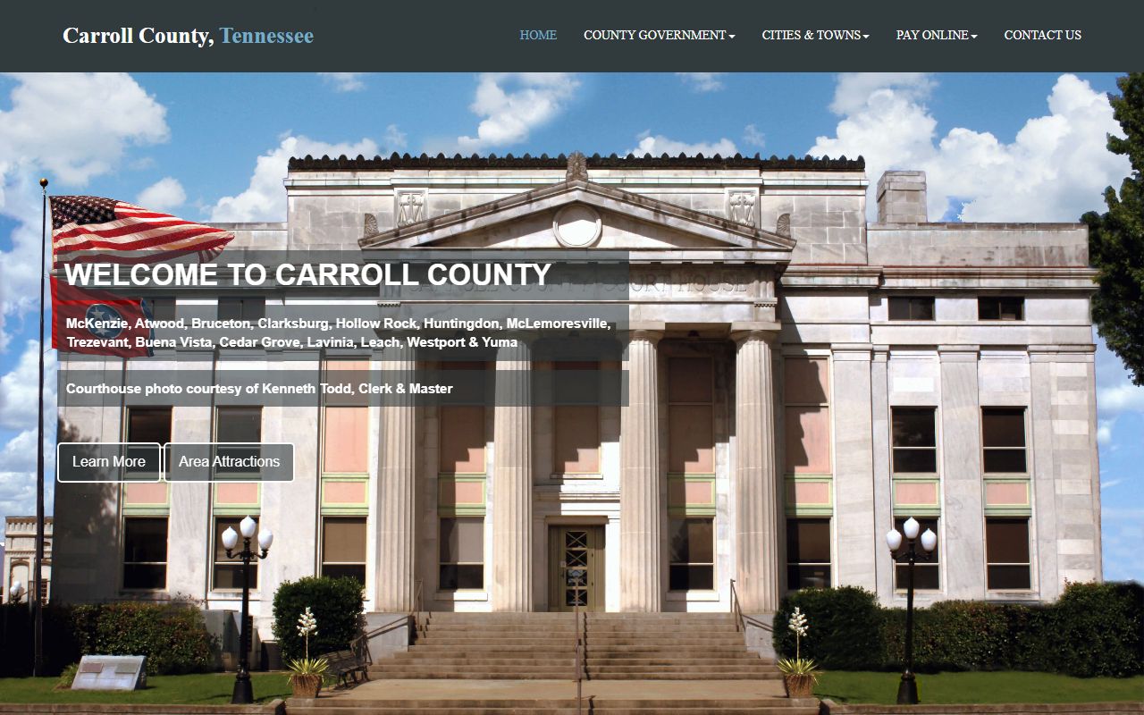 Carroll County traffic ticket records at the county government website