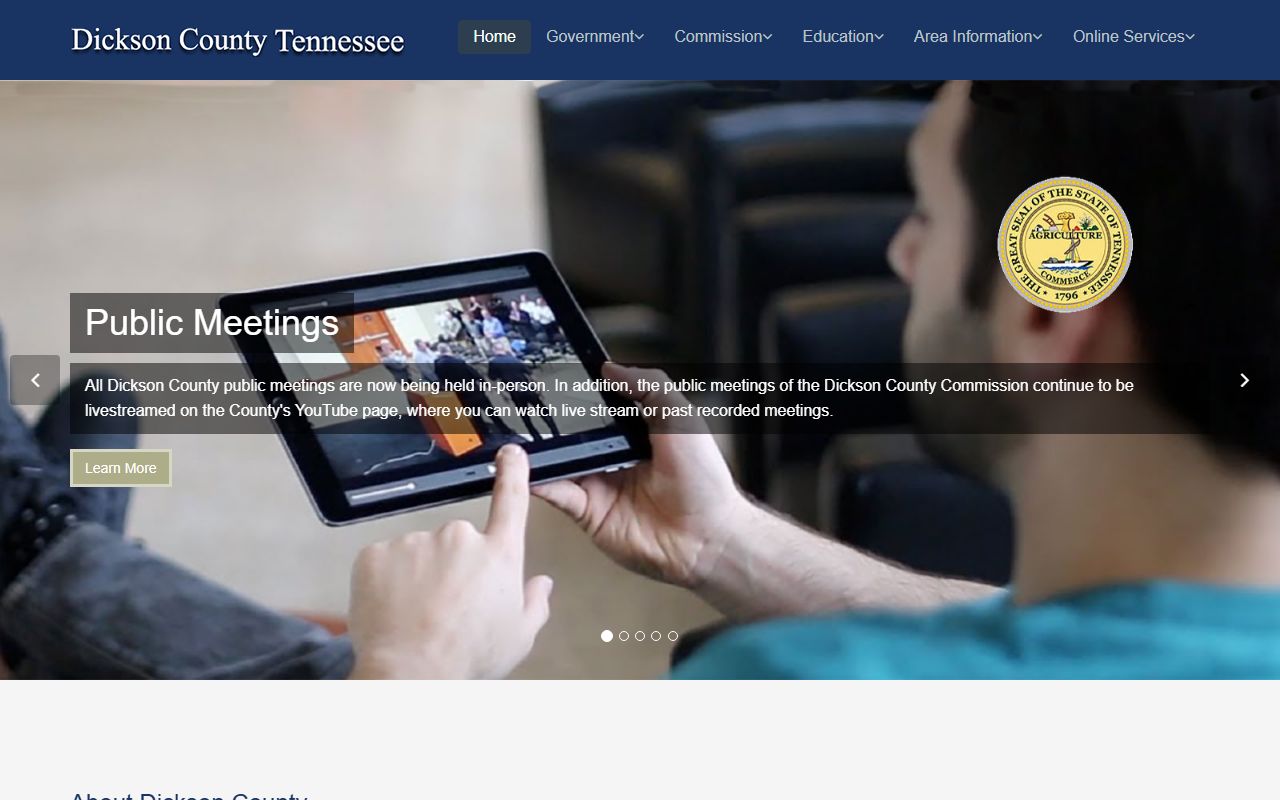 Dickson County traffic ticket records at the county government website