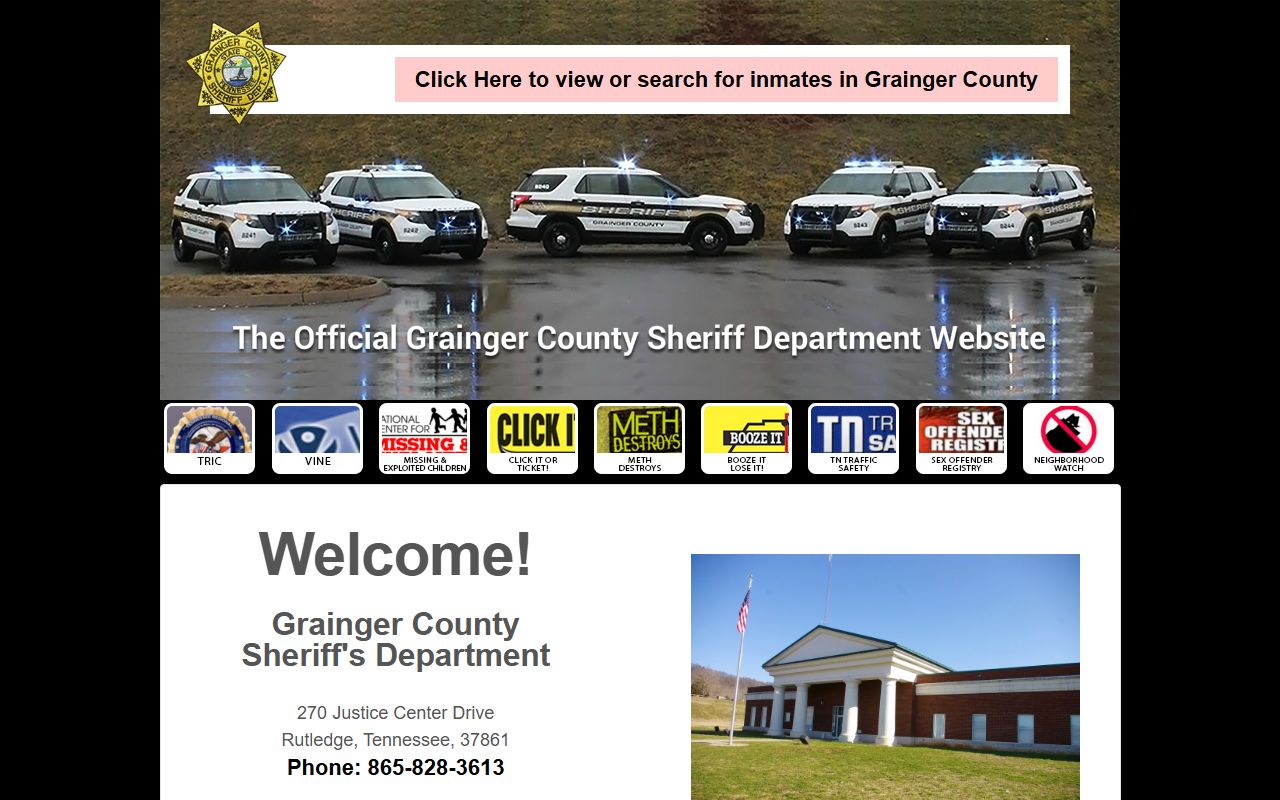 Grainger County traffic ticket records at the county government website