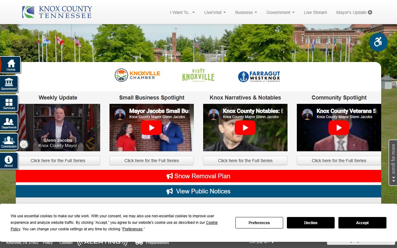 Knox County traffic ticket records at the county government website