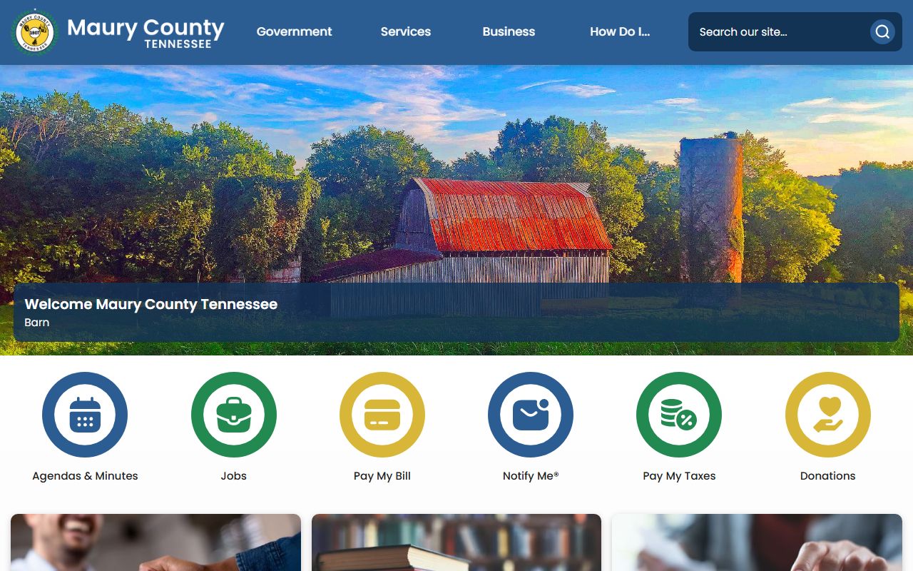 Maury County traffic ticket records at the county government website