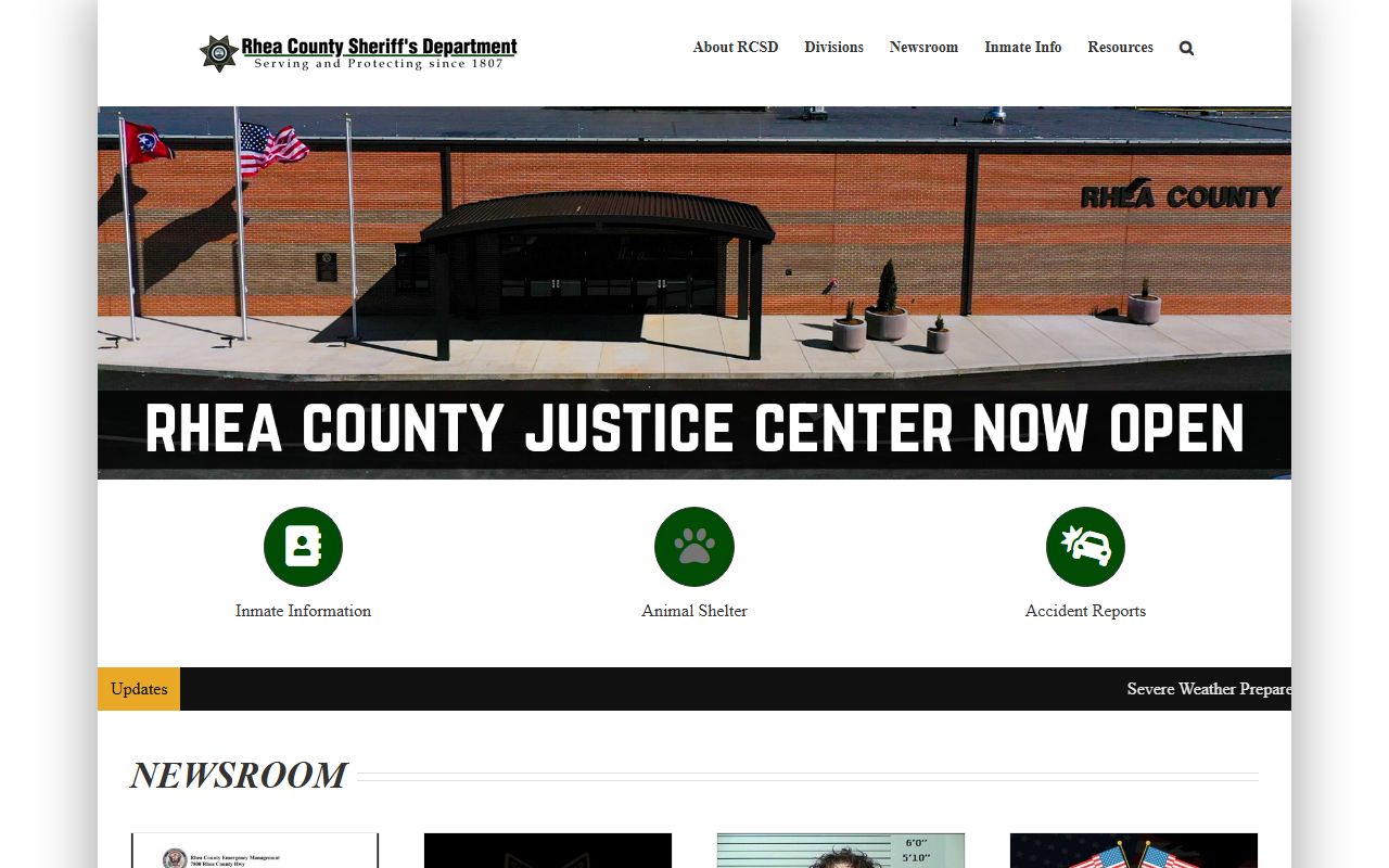 Rhea County traffic ticket records at the county government website