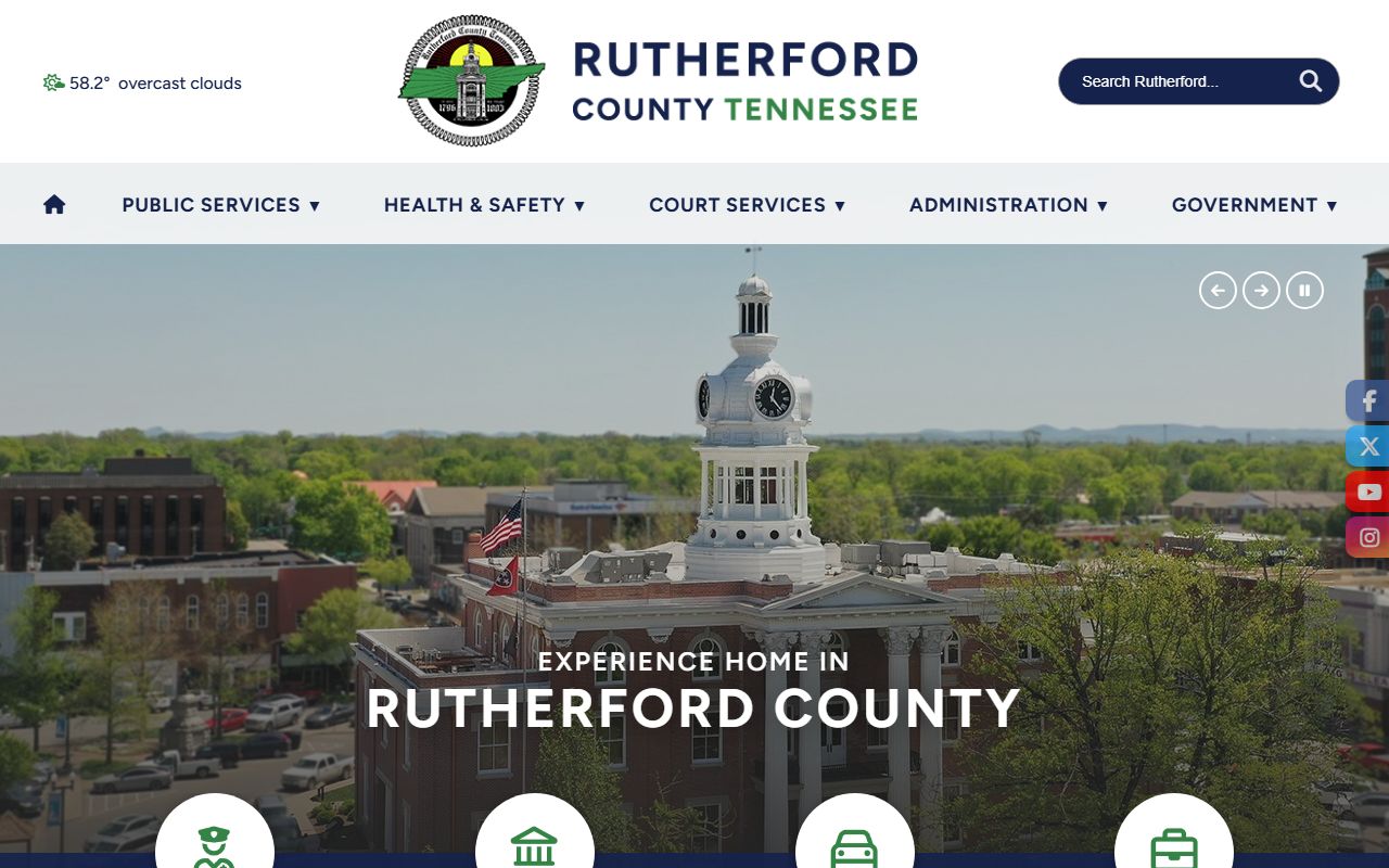 Rutherford County traffic ticket records at the county government website