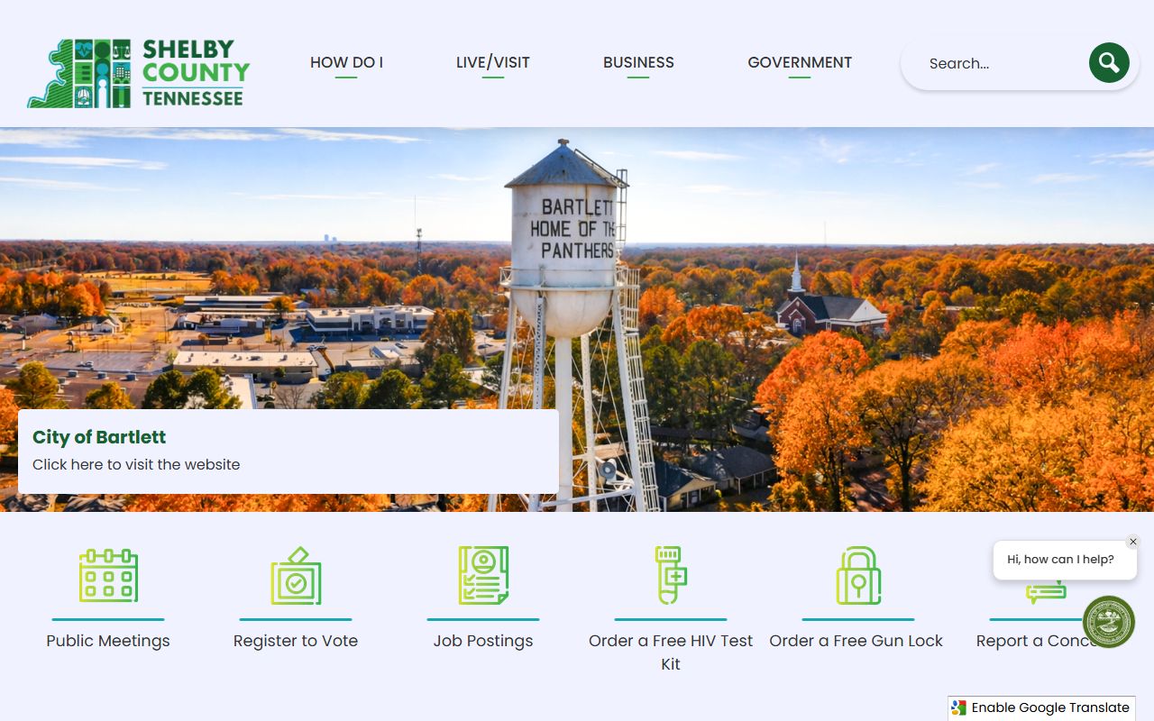 Shelby County traffic ticket records at the county government website