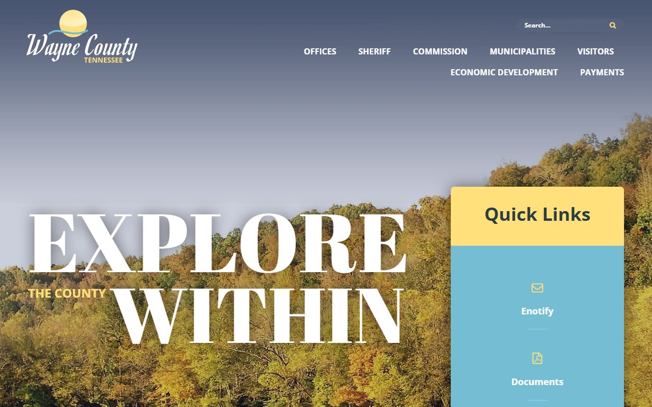 Wayne County traffic ticket records at the county government website