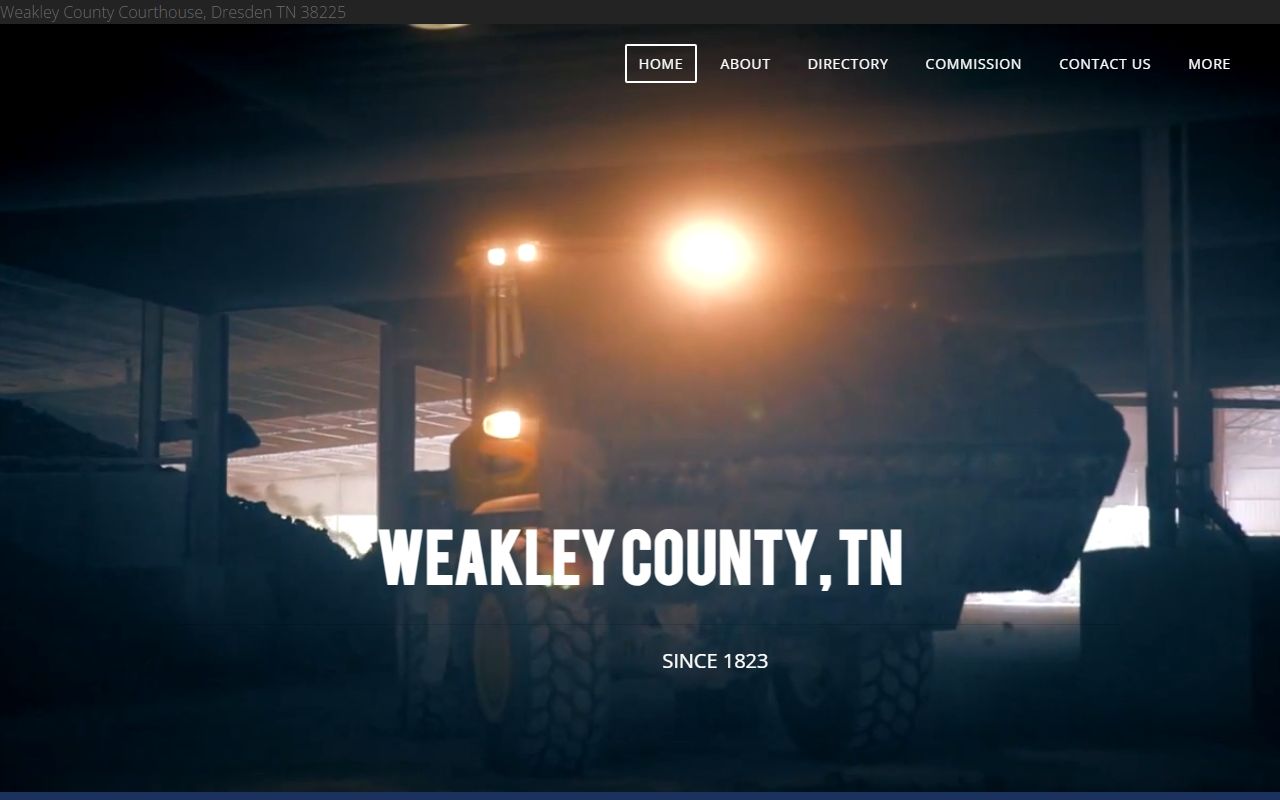 Weakley County traffic ticket records at the county government website