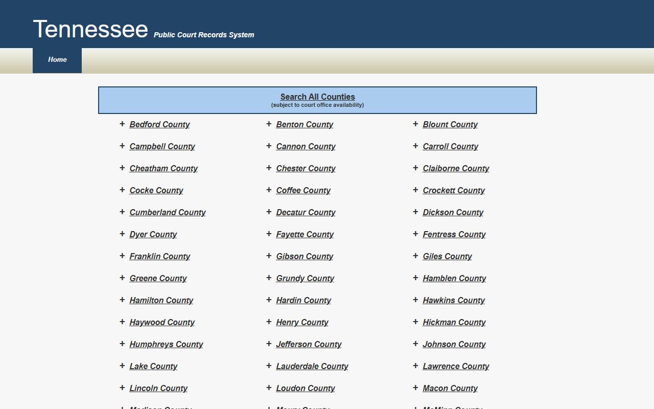 Tennessee Traffic Ticket Records through the TNCrtInfo portal